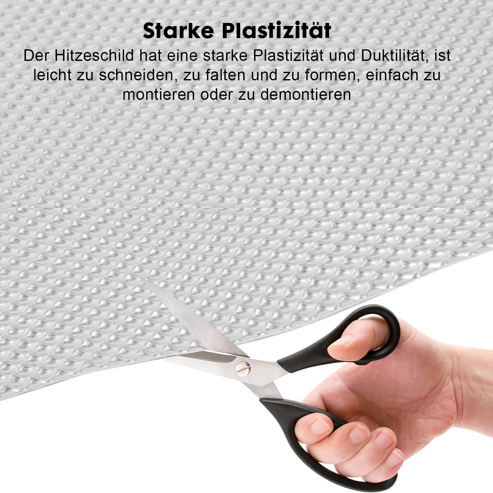 Plaque de protection thermique en aluminium embossée, 100 cm x 40 cm, pour isoler les tuyaux de chaleur pour voiture, moto, véhicule
