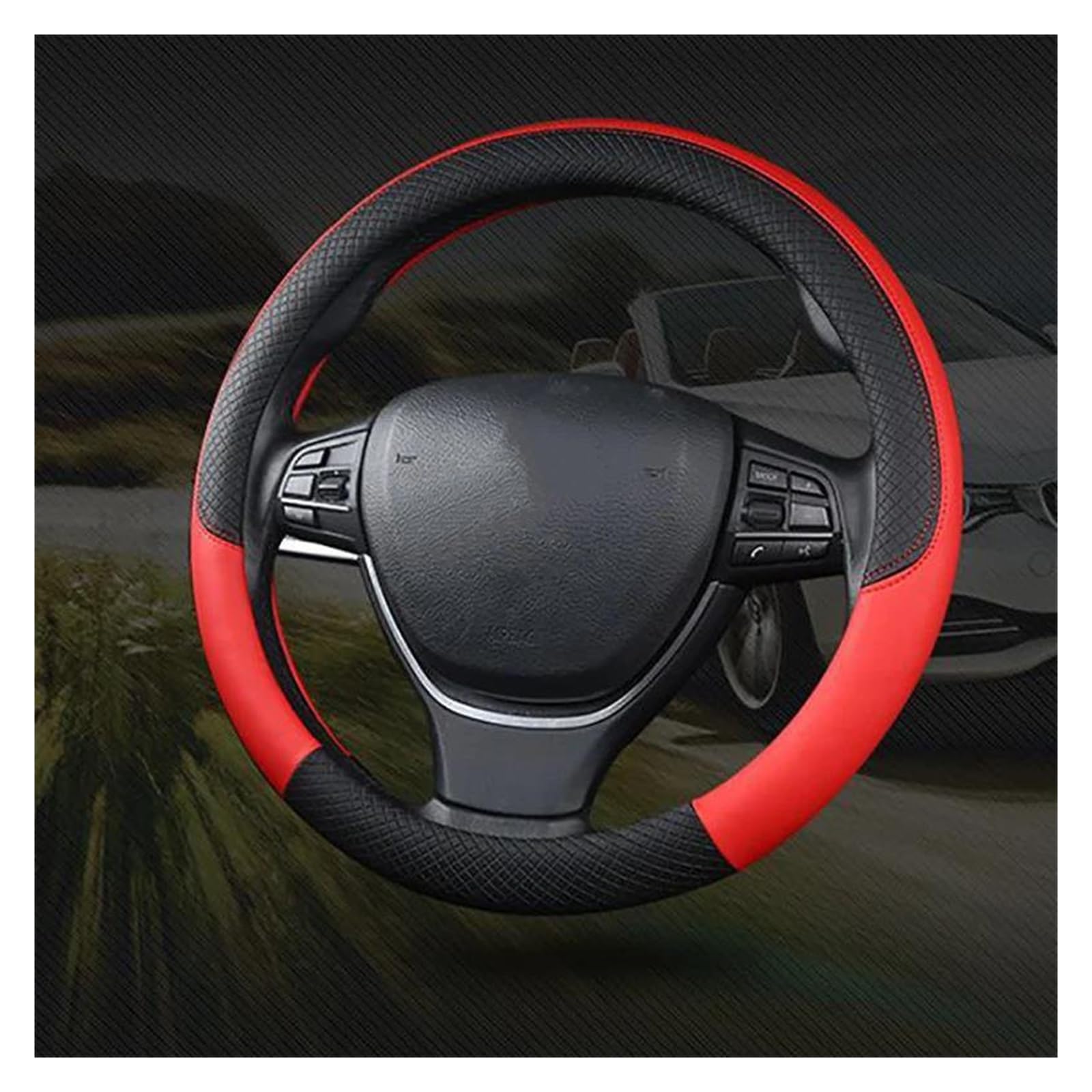 Volantes Protector Cuero PU para Volante Coche, Antideslizante, para Chevy, para Crvalier, para Trax, para Camero, para Malibu Funda Volante(Café)