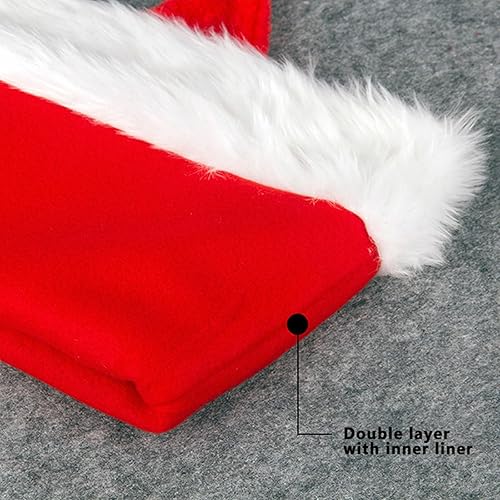 Miniatura 4 de Gorro de Navidad de felpa gruesa para adultos, gorro de Santa para invierno, nieve, cálido, gorro de Navidad, fiesta, cumpleaños, Año Nuevo,