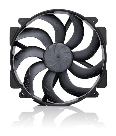 Noctua NF-A14x25r G2 PWM chromax.Black, Premium-Quality Quiet Round-Frame 140mm PC Fan (Black)