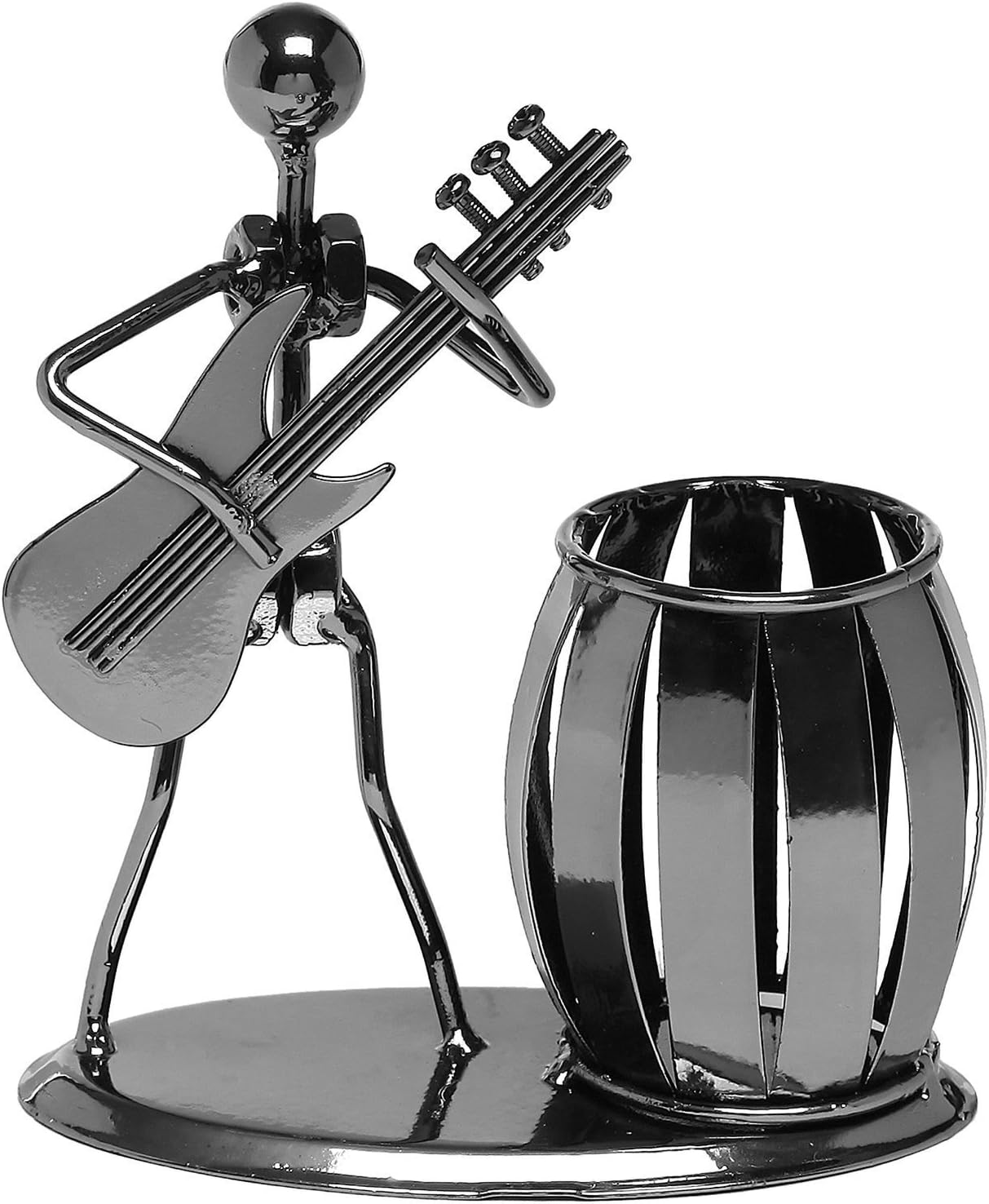 Guitar Pen Holder, Creative Pencil Holder for Desk Multipurpose Metal Pen Holder, Desktop Accessories Desk Organiser for Kids, School, and Office Stationary