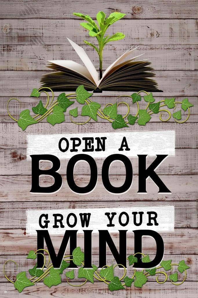 Laminated Reading Decorations For Classroom Posters For Library Book Posters Farmhouse Decor Poster Dry Erase Wall Art 12x18