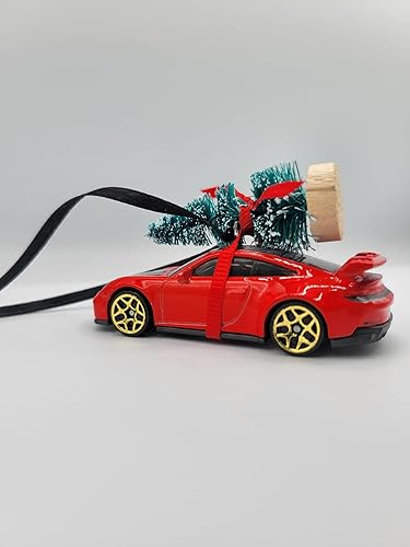 Miniatura 4 de 3" Christmas Ornament with Tree for Porsche 911 GT3 RS (red) Owners by Speedtails  Gift Ideas for Porsche 911 GT3 RS