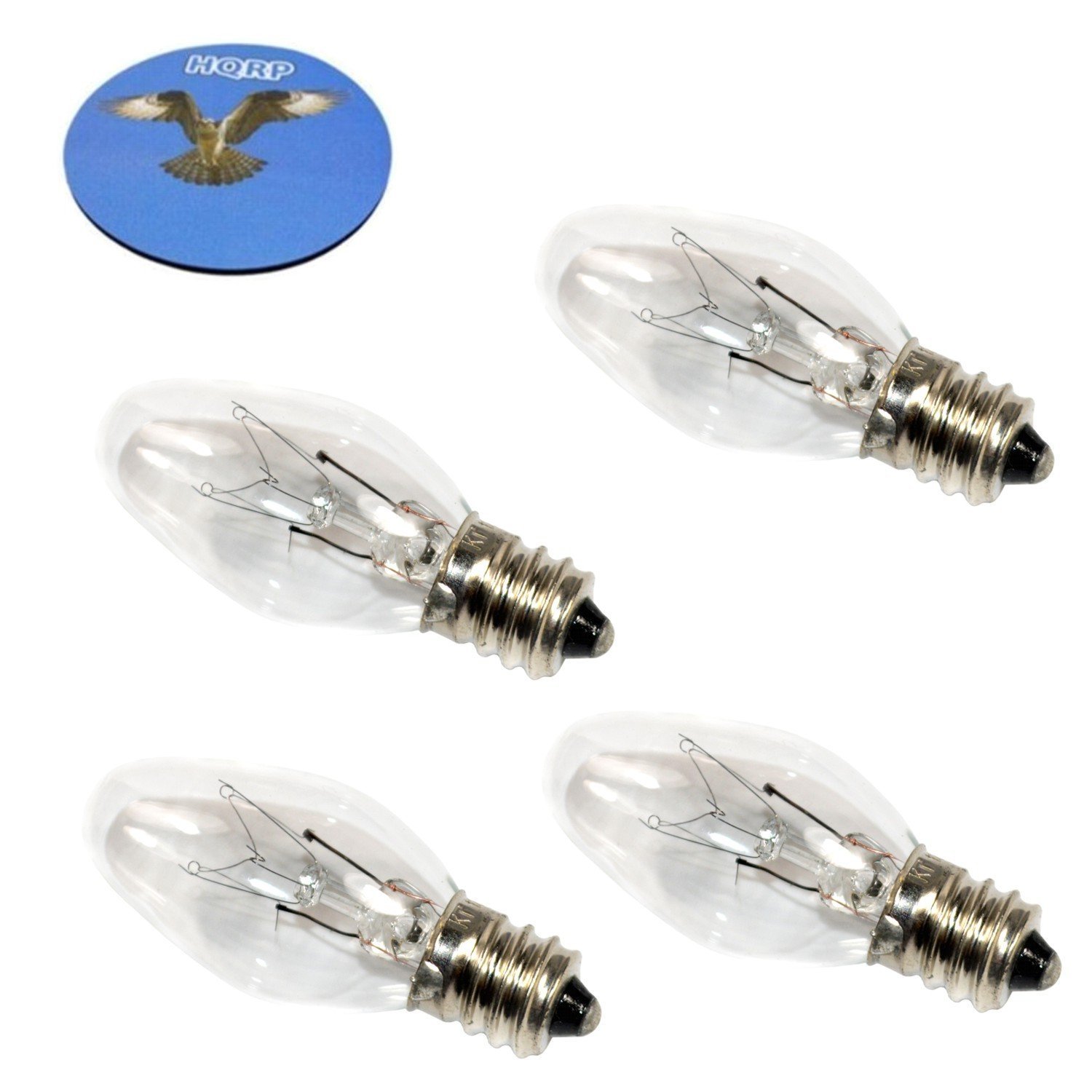HQRP 4-Pack 15W 120V Light Bulbs for Himalayan Salt Lamps/Salt Rock Lamps