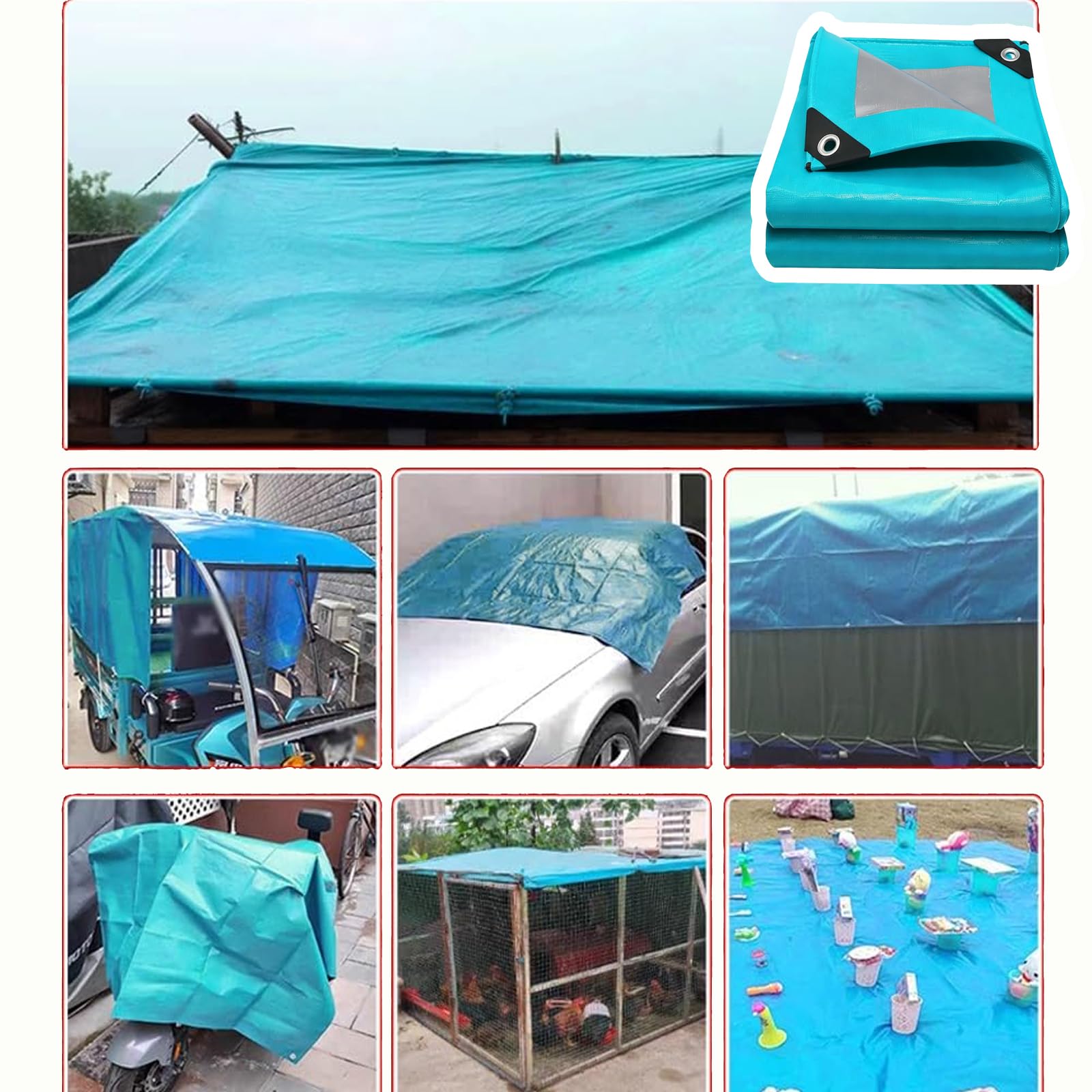 Bache Remorque Impermeable Exterieur BâChe De Protection Blue 6x12m