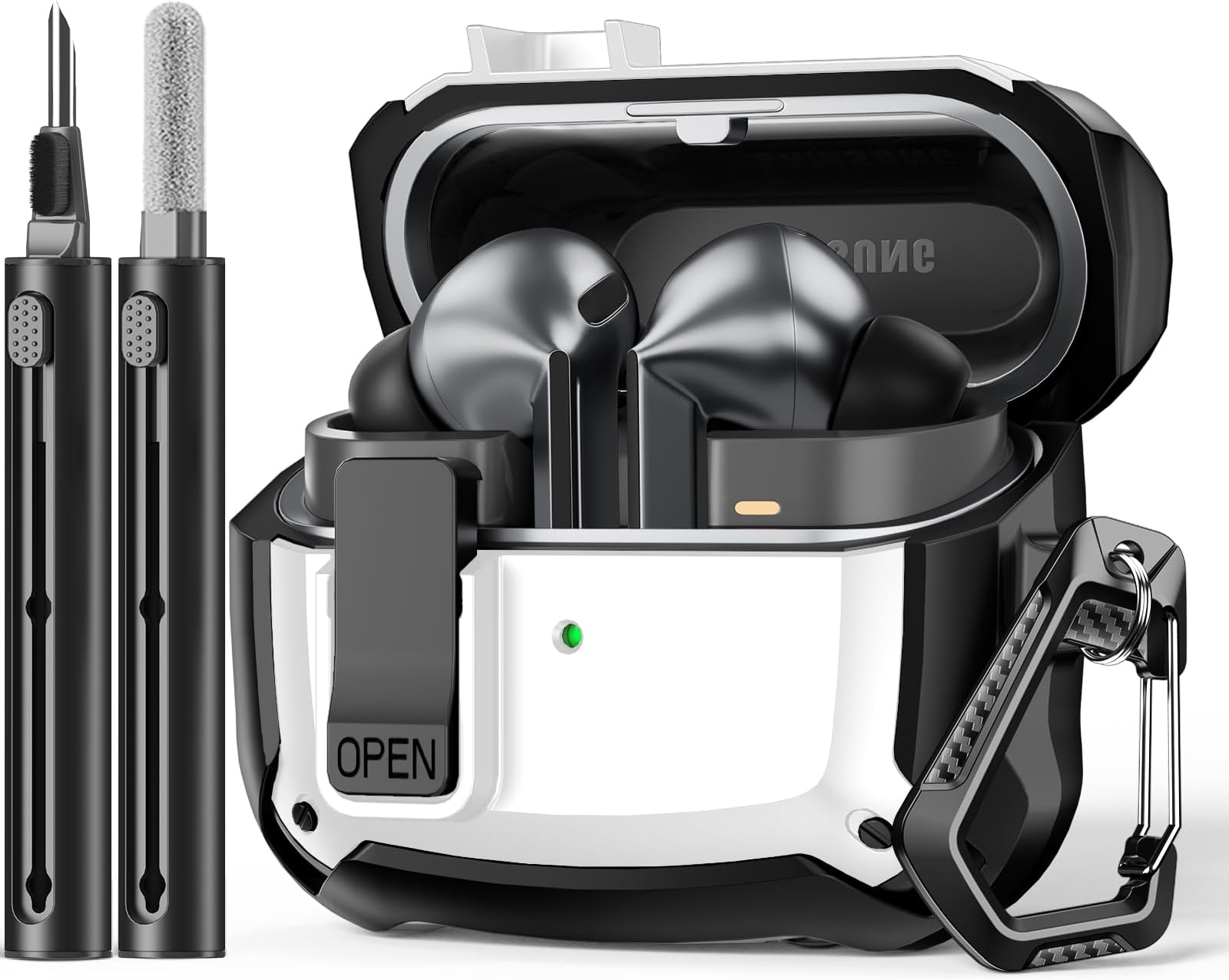Compatible with Samsung Galaxy Buds3 FE (2025) / Buds3 Pro (2024) / Buds 3 Case (2024) with Secure Lock Clip & Cleaning kit