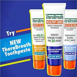 TheraBreath Fresh Breath Dentist Formulated 12-Hour Toothpaste, Mild Mint, 4 Ounce (Pack of 2), Packaging may vary