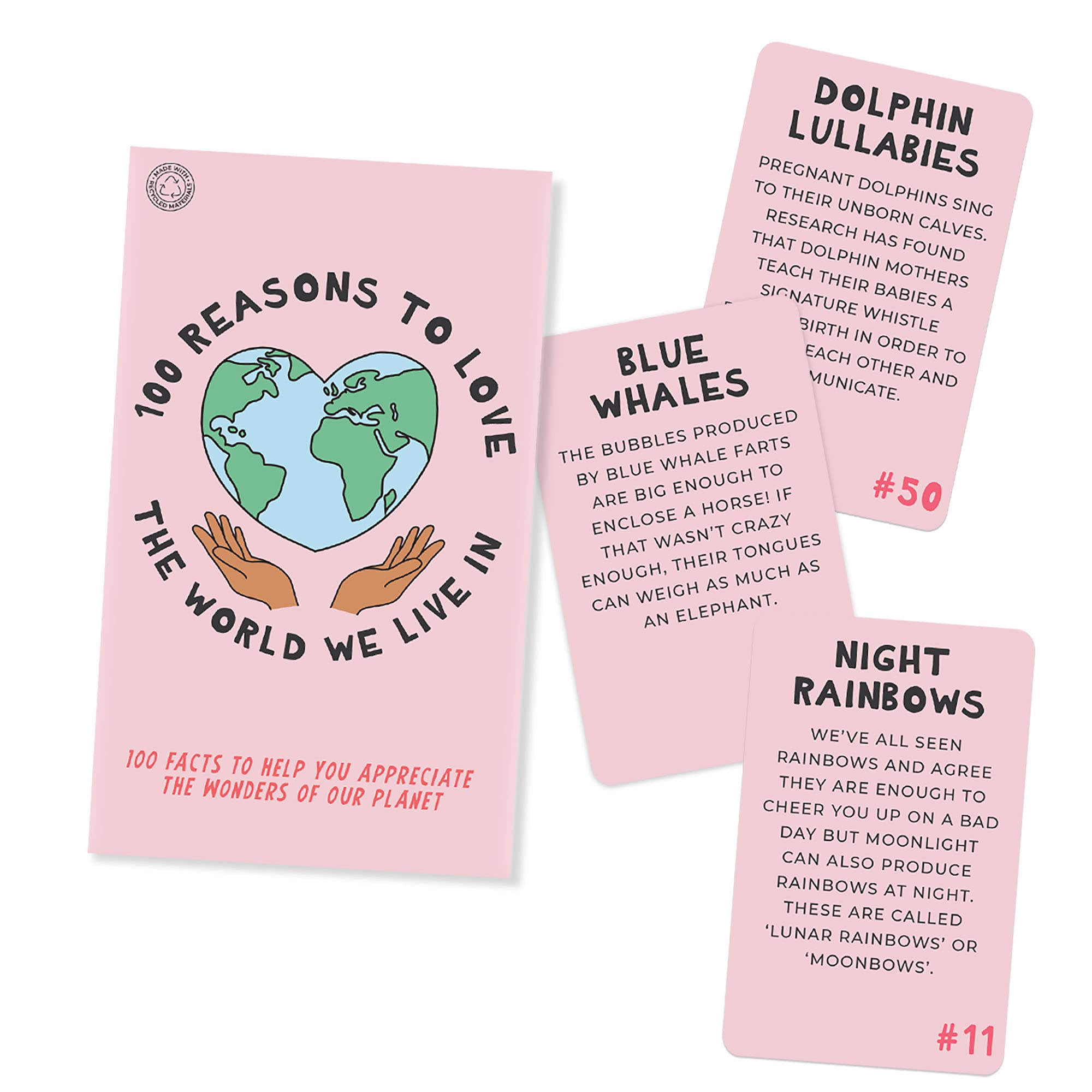 Gift Republic 100 Reasons to Love The World We Live In Inspirational Cards Multicolor GR490119