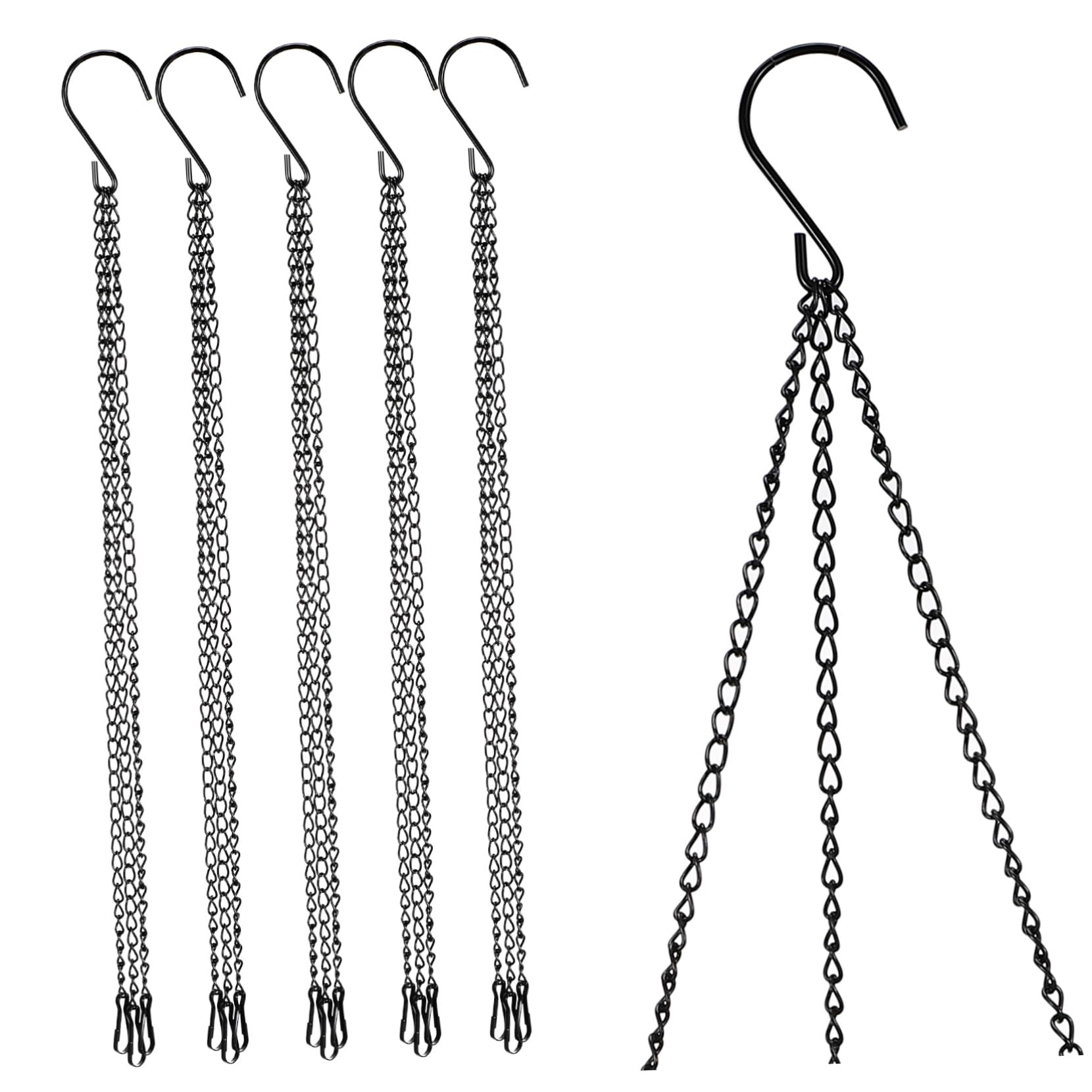 Toyvian 3 Set Fioriere Sospese Ganci Per Piante Mangiatoie Per Uccelli E Decorazioni Da Resistente Agenti Atmosferici 5 Pezzi*3