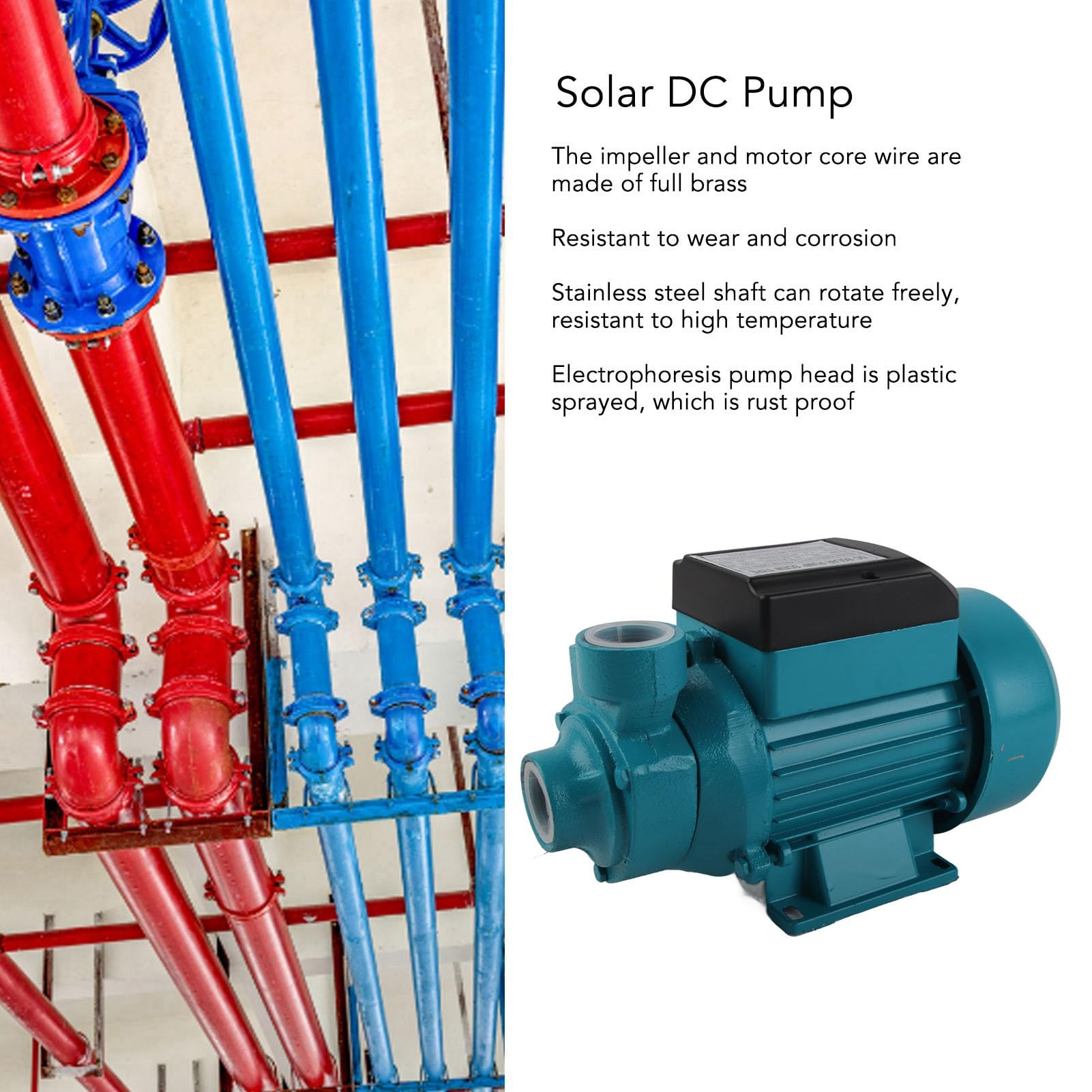 Pompa dell'acqua solare portatile testa alta grande flusso IP44 Pompa per acqua di fontana per l'irrigazione dei terreni agricoli 230W DC24V