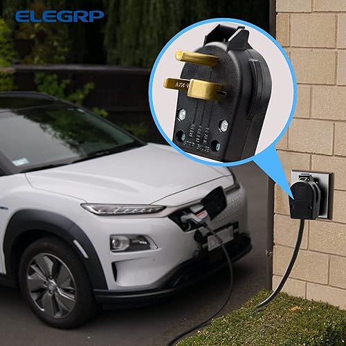 Miniatura 6 de ELEGRP Enchufe NEMA 6-30P y NEMA 6-50P, enchufe de ángulo resistente de hoja recta, enchufe de alimentación de 30 amperios 50 amperios 250 V de 3