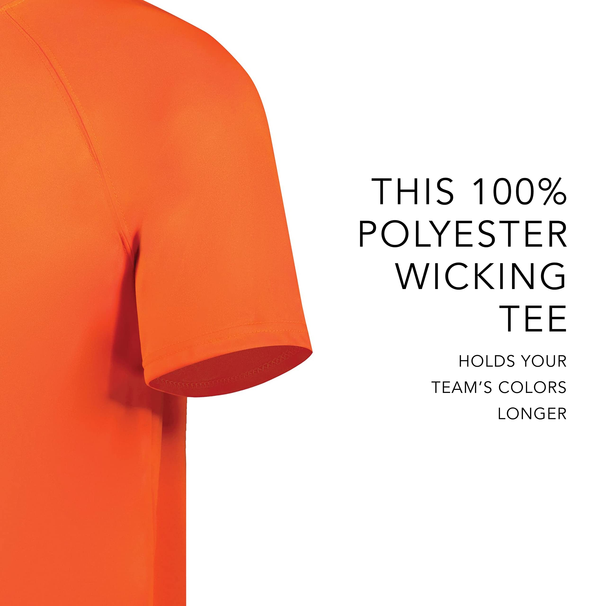 Augusta Sportswear Men's Attain Wicking Two-Button Baseball Jersey-Enhance Softball Performance Attire, Orange