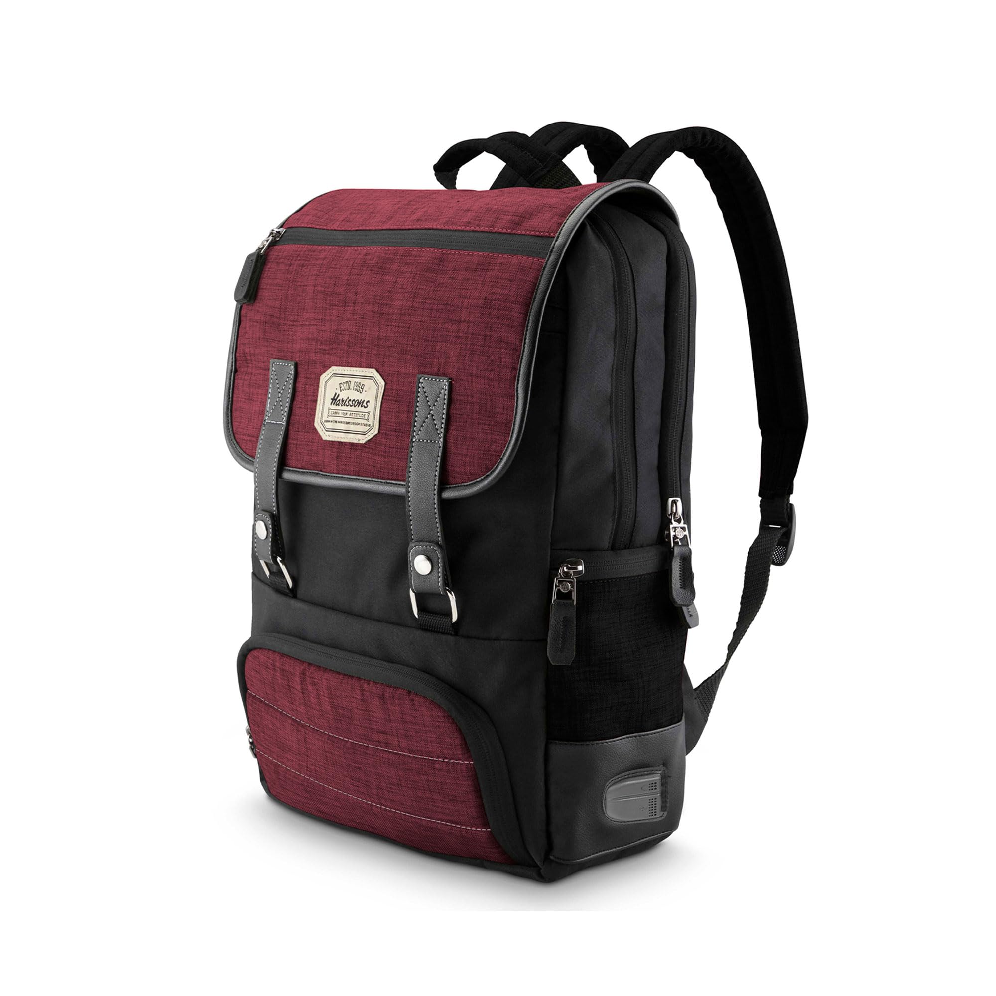 Dexter 18L Vintage Casual Laptop Backpack for Men & Women | Dedicated 14 Inch Laptop Compartment with USB Charging Port & 3.5mm External Audio Jack-image-31