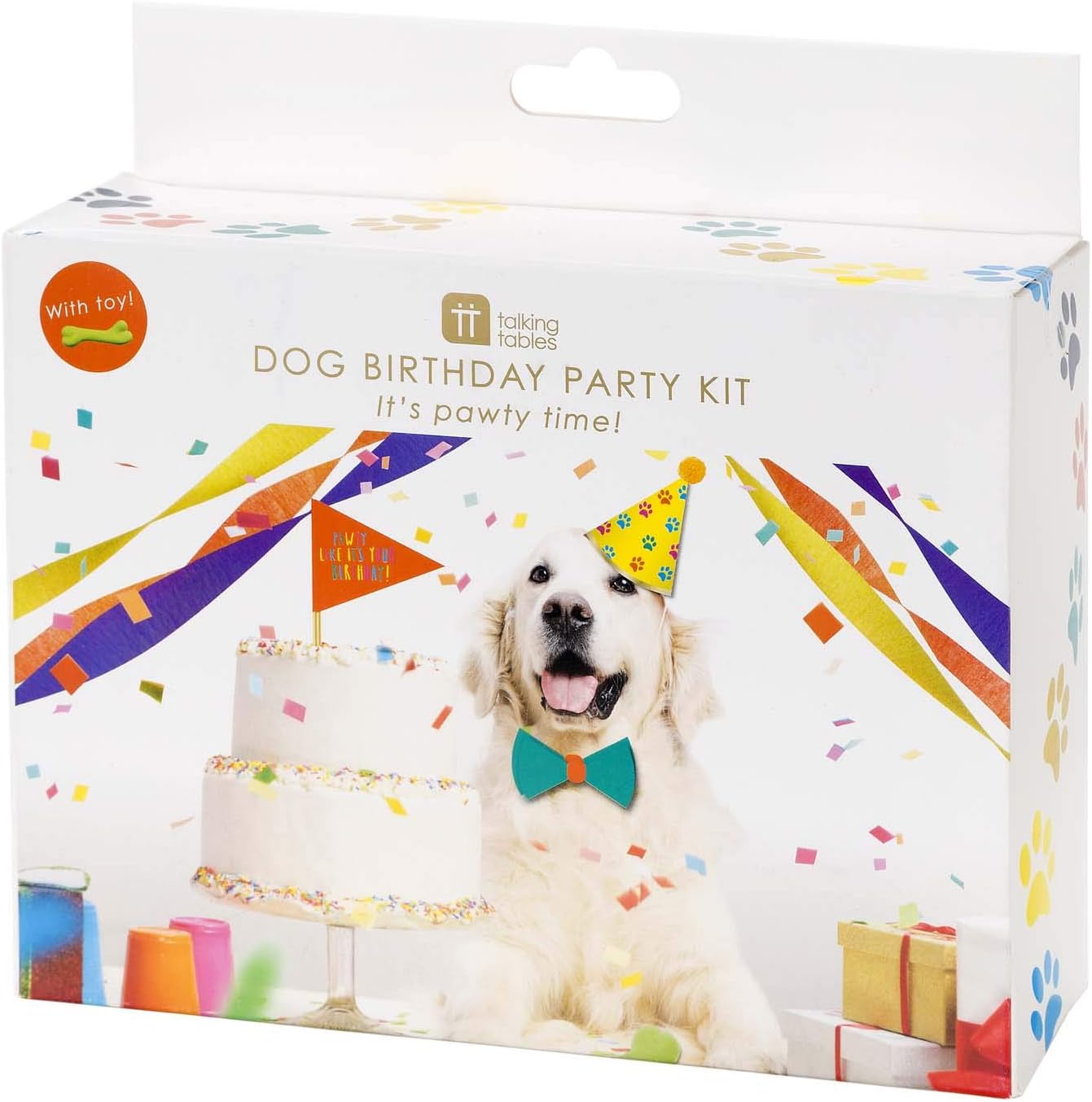 Talking Tables PAWTYPARTYBOX Pet Dog Birthday Party Box
