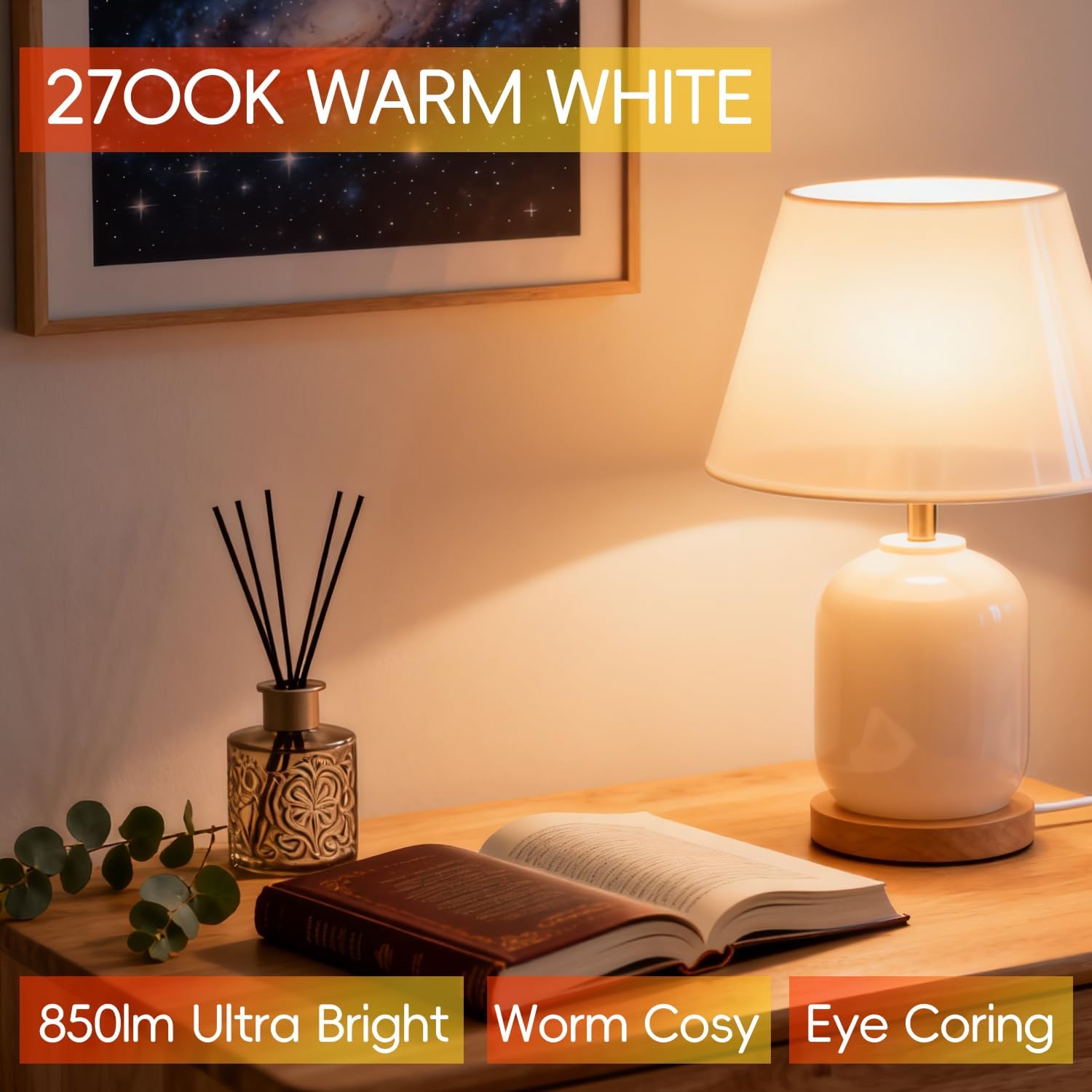 2PCS Fluorescent Light Tubes, Fluorescent Light, Bathroom Light Bulb, Light Bulbs, Warm Lights Bulb, Bulbs for Lamps, 13W G24Q-1 4 Pin Compact Energy Saving Lights Warm White 2700K