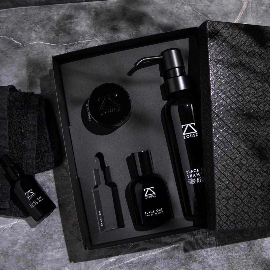 ZOUSZ Black Oud Aceite para Barba para Hombres, Hidratante y Acondicionador para Barba, Esencial para el Cuidado de la Barba No Graso, Aceite Natural para el Crecimiento, Regalo para Hombres, 30ml