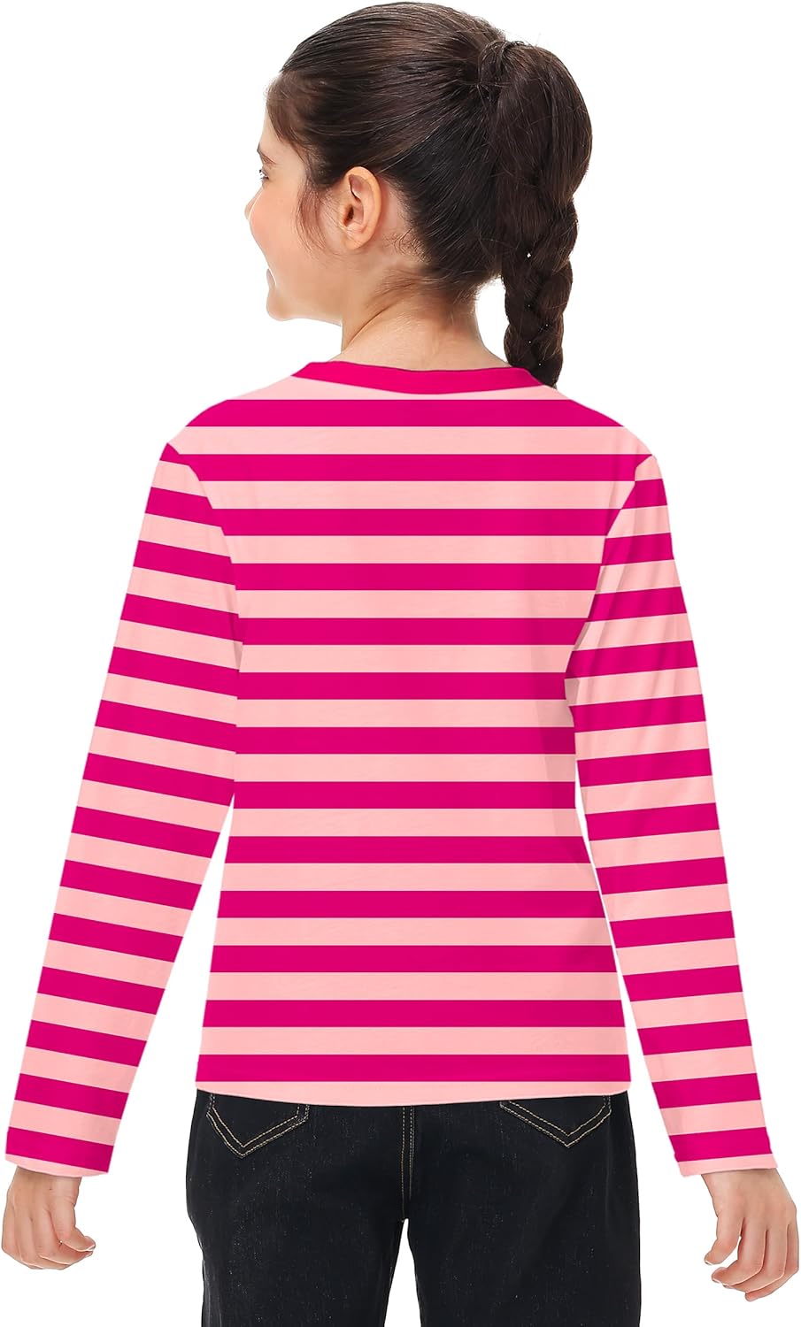 Remimi Kids Striped Shirts Long Sleeve Boys Girls Crew Neck Holiday Tshirts 3-14 Years - Image 4