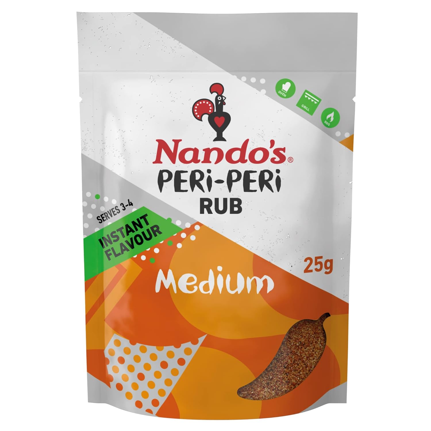 Nando'S Nandos Medium Seasoning Rub 25G Everything Else