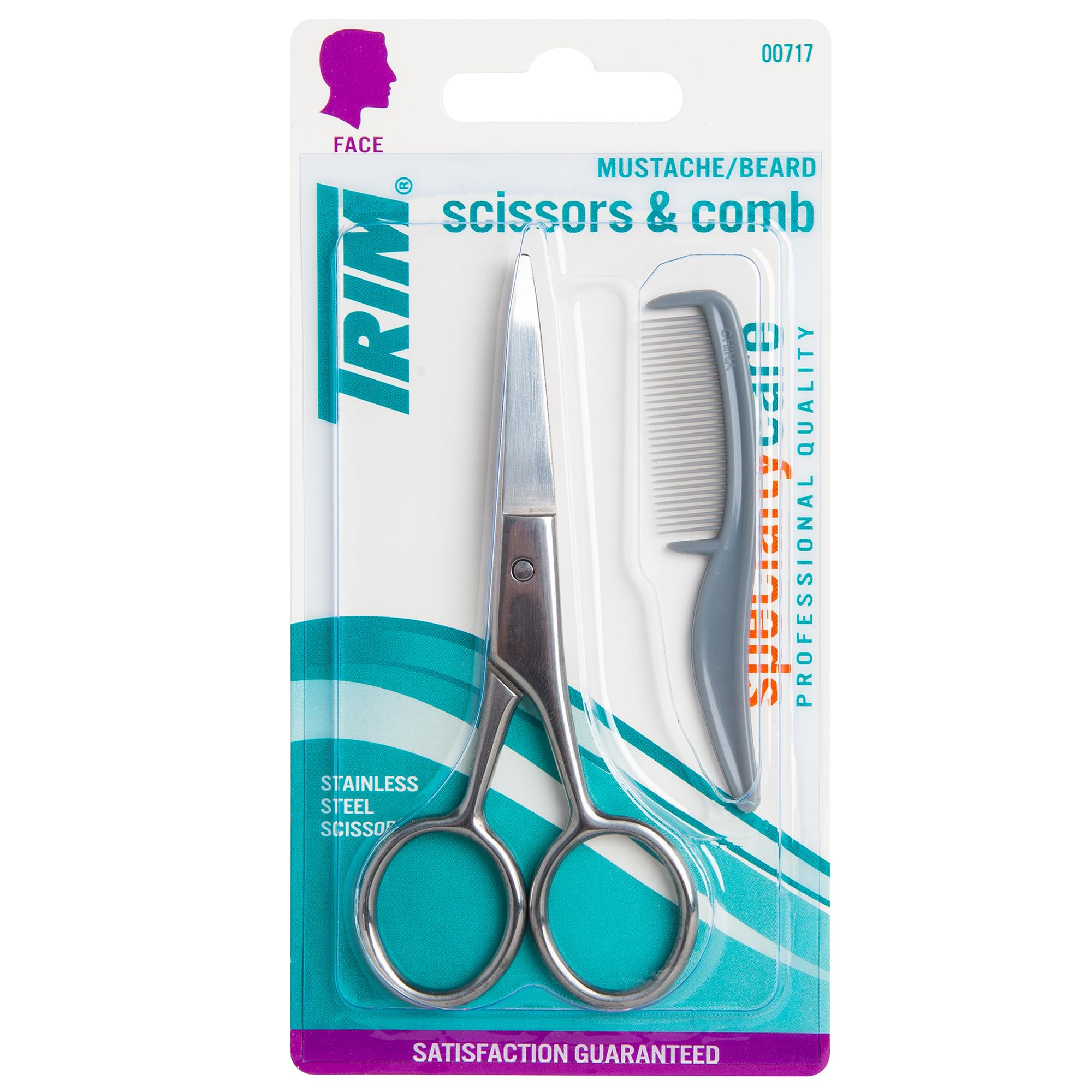 Trim: Specialtycare Moustache/Beard 00717 Scissors & Comb, 1 St