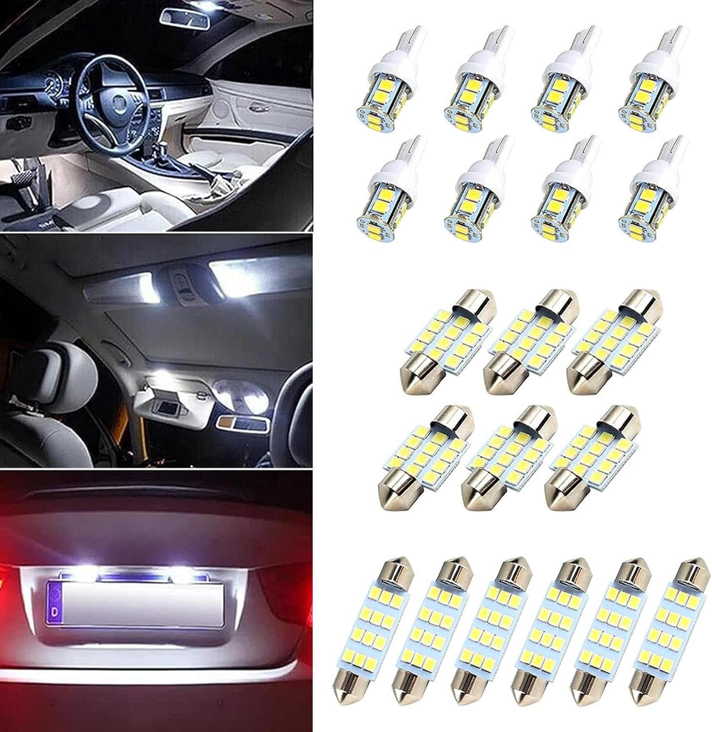 Yumfugu 20 PCS LED Car Roof Lights, 12V Waterproof PC