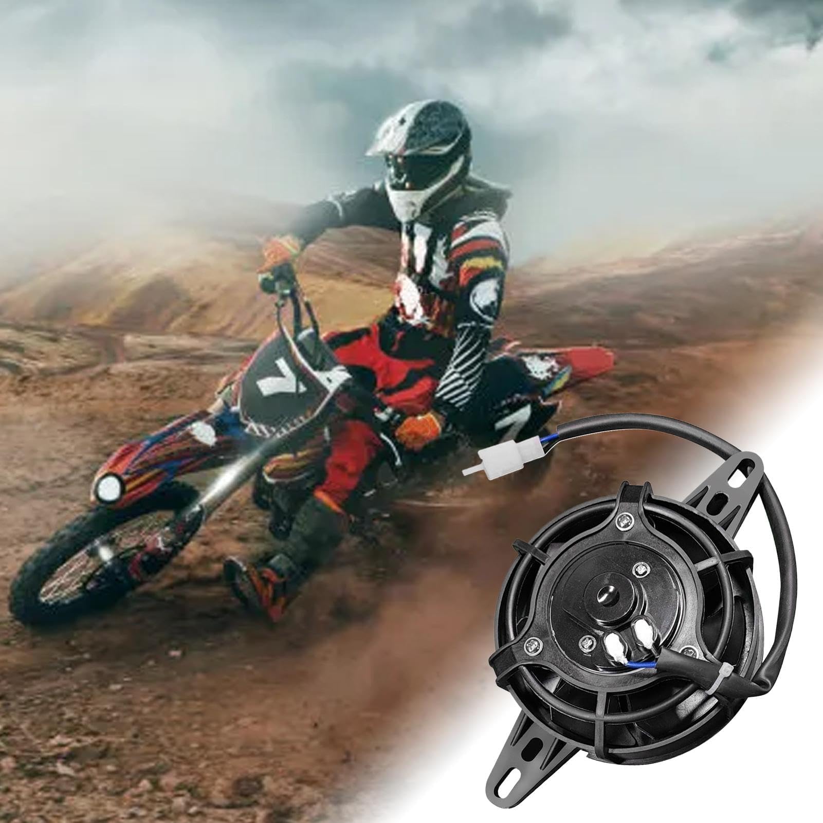 Compatibile con radiatori, Ventola di Raffreddamento per radiatore Moto, Accessori di Raffreddamento ad Acqua e Olio per motociclette NC250cc