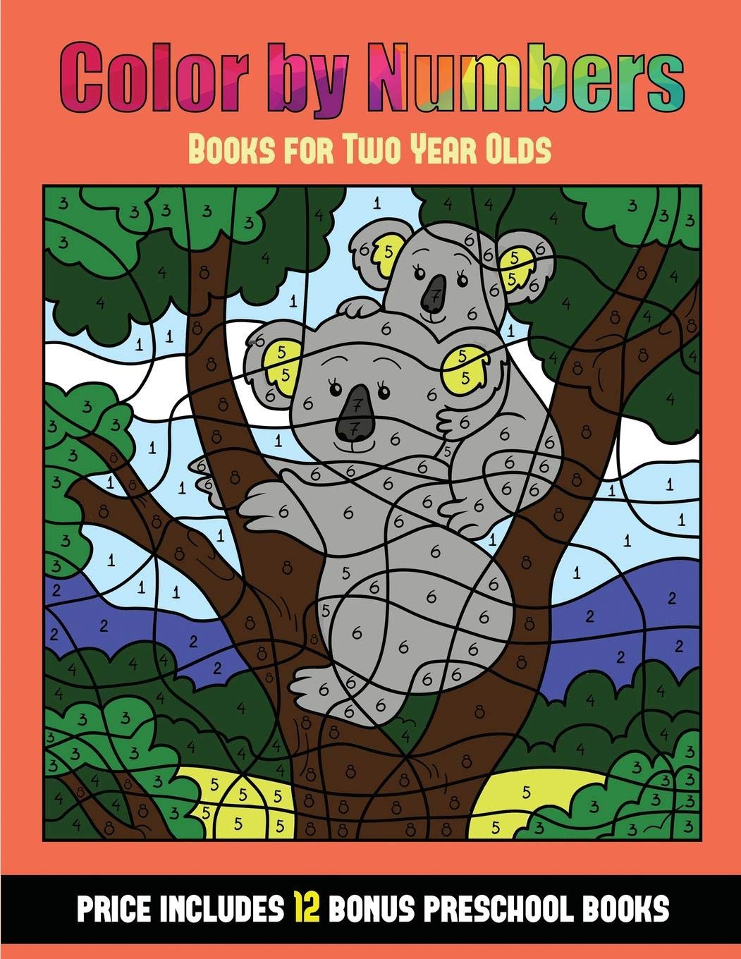 Buy Books for Two Year Olds (Color By Number Animals) 36 Color By