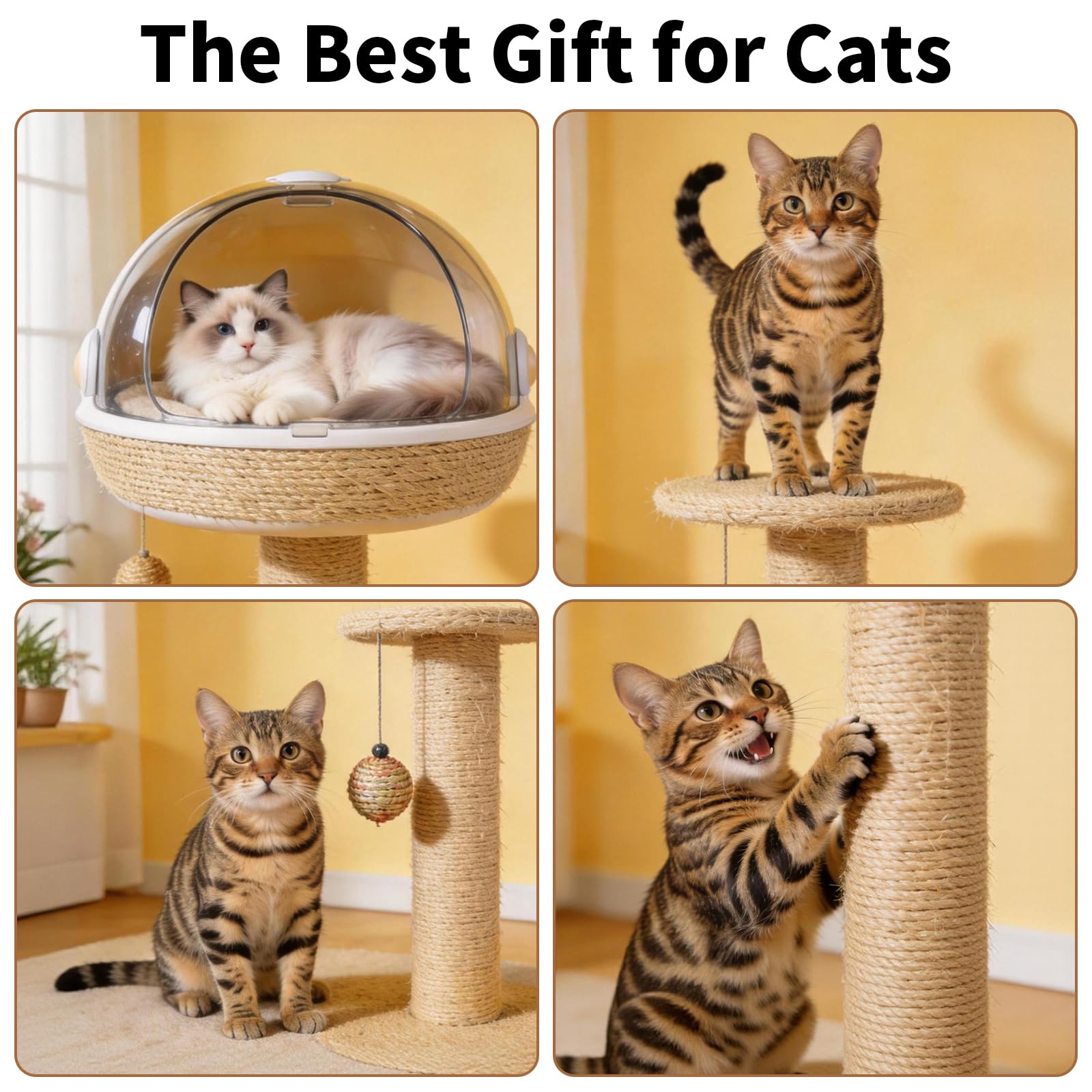 Foymlon 2 Piezas Cuerda de Yute, 6mm × 50m Cuerda Rascador Gatos, Cuerda Sisal es Adecuada para Rascadores de Gatos DIY, Accesorios para Gatos, Artesanías y Decoración del Hogar — view 6