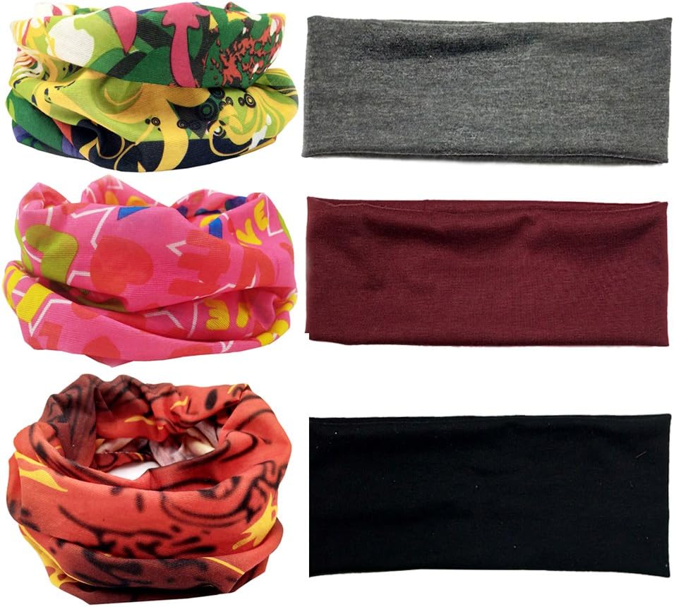 BUWANT Elastic Multifunctional headbands for women Yoga Sports Headbands Seamless Magic Headwear Outdoor Bandana Scarf with UV Resistance