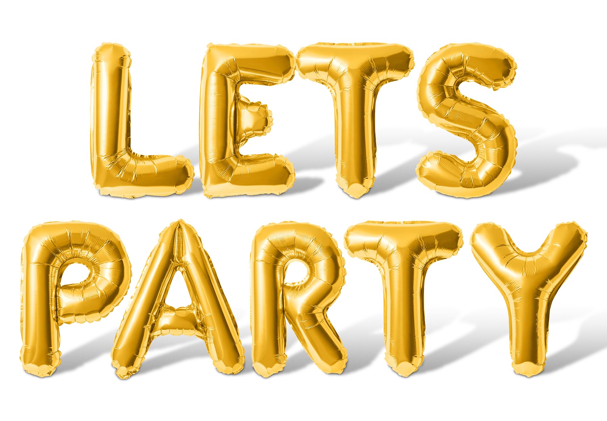 Letter Balloons - LETS PARTY 16" Inch Alphabet Letters Foil Mylar Balloon Kids Birthday Party Balloon Banner (Gold)