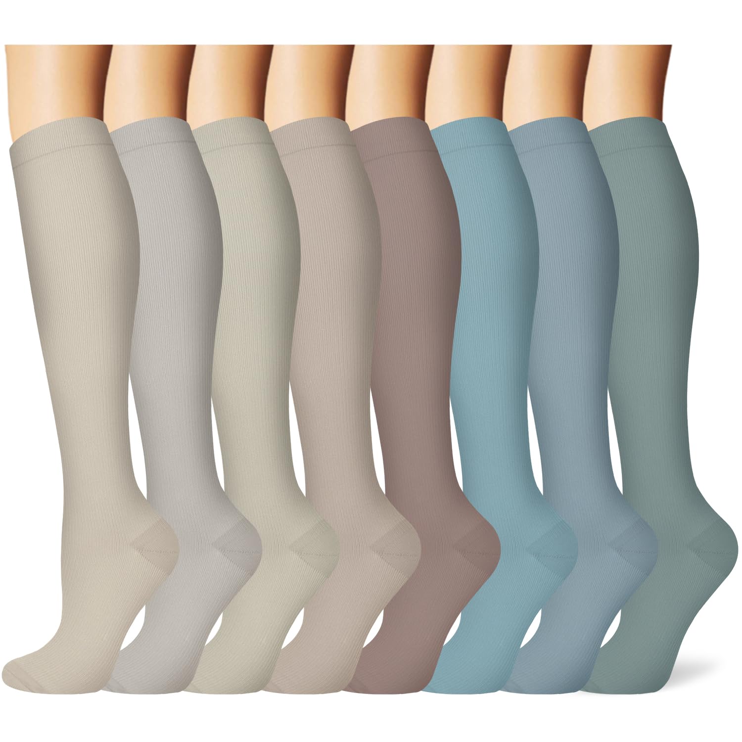 iseasoo copper compression socks for men & women circulation-best for running hiking cycling 15-20 mmhg