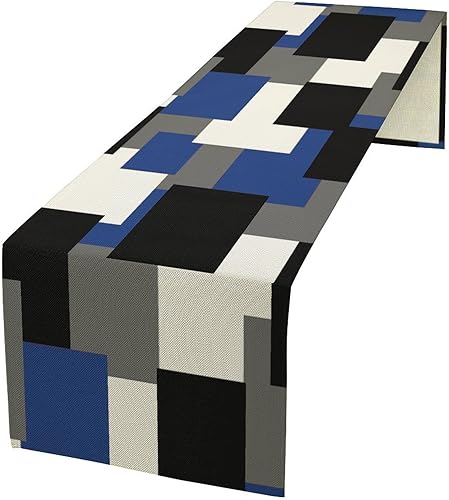 Miniatura 27 de Camino de mesa ondulado retro, abstracto, colorido, arcoíris, ondas, remolinos, lindo, bohemio, estético, para casa de campo, cocina, mesa de