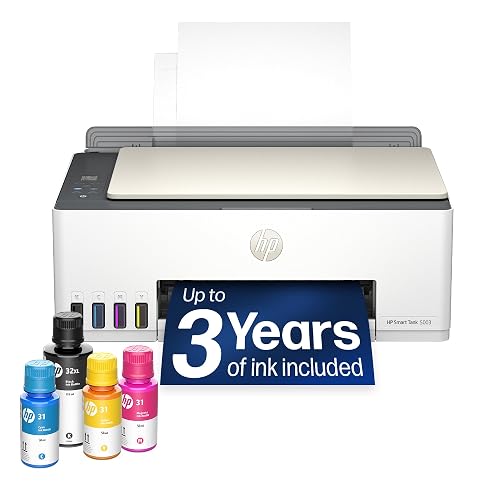 HP Smart Tank 5003 Wireless All-in-One Ink Tank Printer, Scanner, Copier with up to 3 Years of Ink Included, B