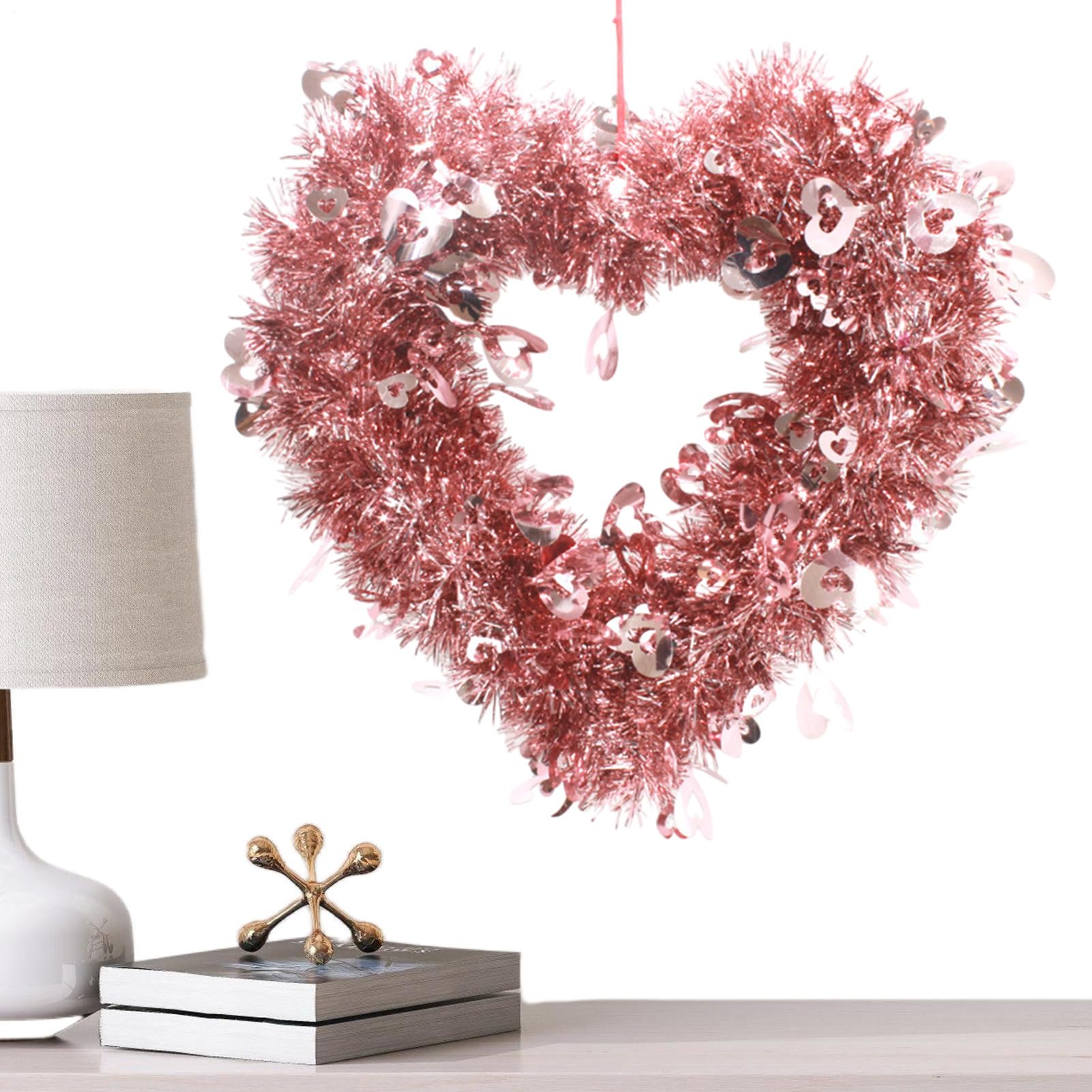 Couronnes de Saint-Valentin pour décoration de porte d'entrée et extérieur de jardin