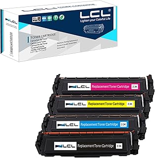 LCL Compatible for HP 410A CF410A CF411A CF412A CF413A (4-Pack, Black Cyan Yellow Magenta) Toner Cartridge for HP Color LaserJet Pro MFP M477fnw MFP M477fdn MFP M477fdnwMFP M452dn MFP M452dw MFP M452nw MFP M377dw