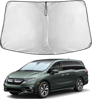 EcoNour Windshield Sun Shade for 2018-2026 Honda Odyssey - Custom Fit, Blocks 99% UV Rays, Foldable Cooler Keeper