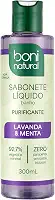 Sabonete Líquido de Lavanda e Menta, Vegano e Natural, Altamente Hidratante e Perfumado, Boni Natural, 300ml