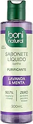 Sabonete Líquido de Lavanda e Menta, Vegano e Natural, Altamente Hidratante e Perfumado, Boni Natural, 300ml