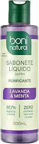 Sabonete Líquido de Lavanda e Menta, Vegano e Natural, Altamente Hidratante e Perfumado, Boni Natural, 300ml