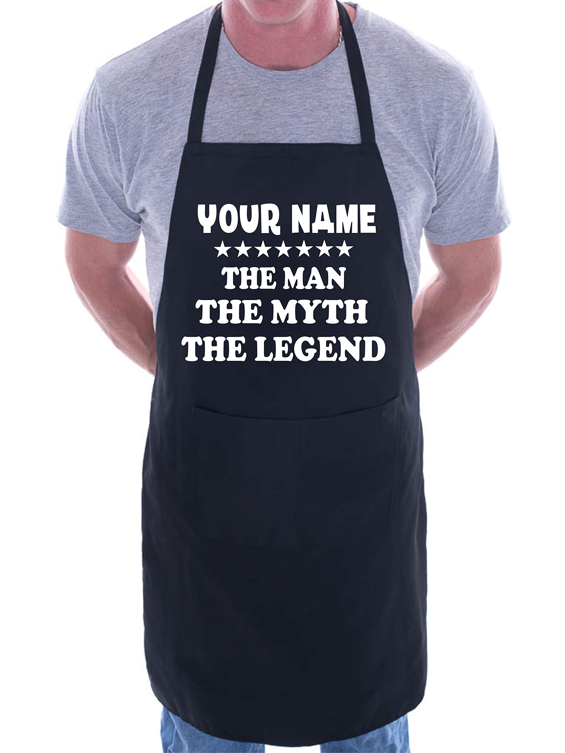 Print4U Customised Apron The Man The Myth Your Name Here Black