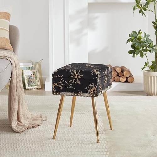 Miniatura 8 de Reposapiés otomano, taburete de maquillaje para sala de maquillaje, taburete de pie para sala de estar, dormitorio