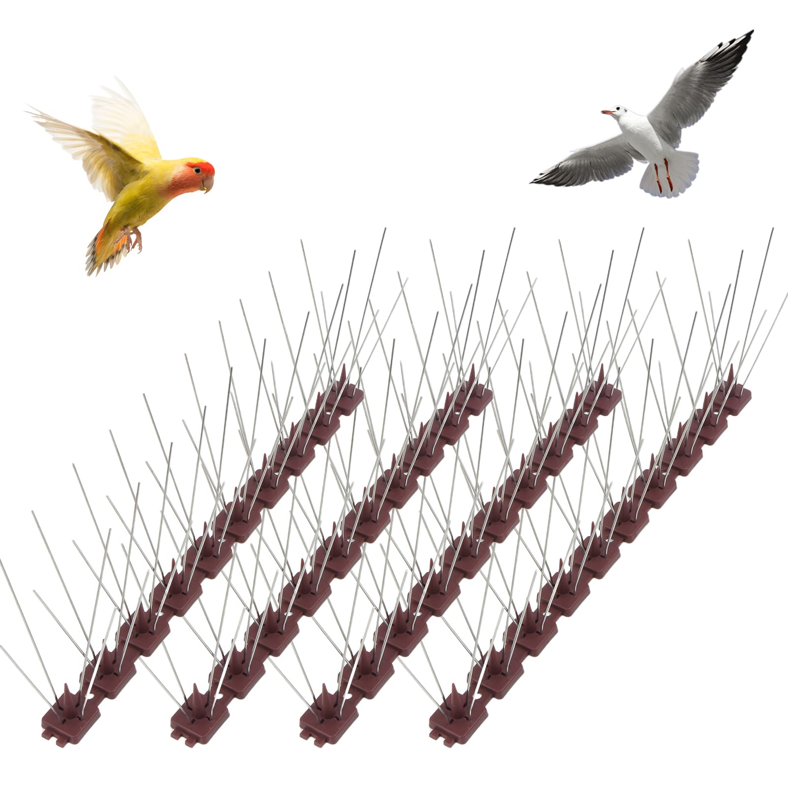 Ahuyentador de palomas, 4 unidades, para ahuyentar a las palomas, para balcón, para disuadir a las aves, para jardín, tragaluces, para ahuyentar a las gaviotas urracas
