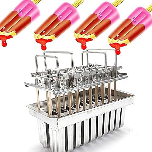 Miniatura 8 de 20 moldes de paletas congeladas, con tapa, capacidad de una sola taza, 3.95 oz, con 100 palitos de paleta, cabeza redonda de acero inoxidable para