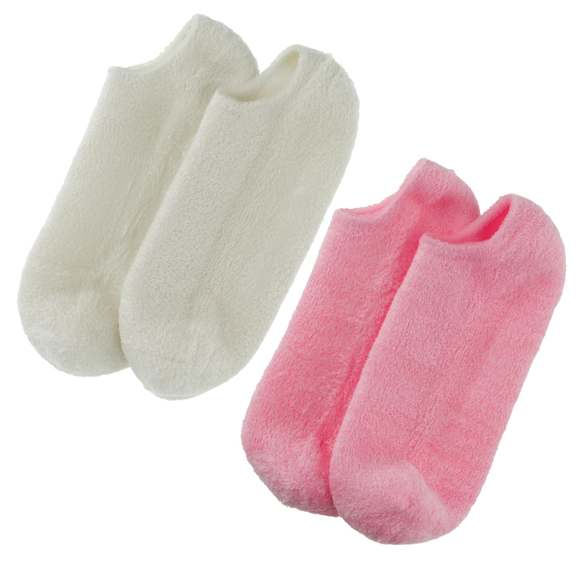 Barefoot ScientistSleep On It Overnight Moisturizing Gel Socks, Nourish Your Feet, Sip Back & Relax, Pink and Champagne, 2 Pack