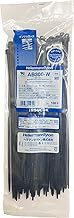 HellermannTyton AB300-W 100 Pack of 100 HellermannTyton Cable Ties - Weatherproof Indoor and Outdoor Grade Black