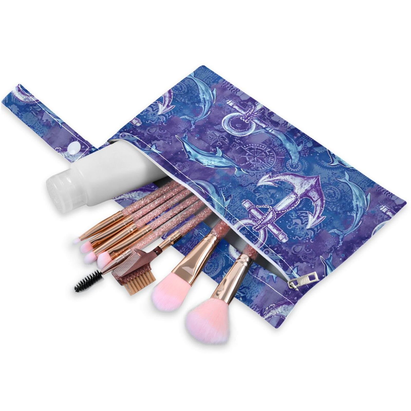 Coikll Wet Dry Bags for Cloth Diaper 2 Pack Waterproof Yoga Gym Bag for Swimsuit Wet Clothes Baby Items-?Whales Anchor?