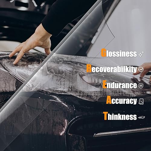 Miniatura 9 de Decoree - Película protectora de pintura transparente para automóviles de 6 x 60 pulgadas, motocicletas o bicicletas eléctricas 7.5 mil de grosor,