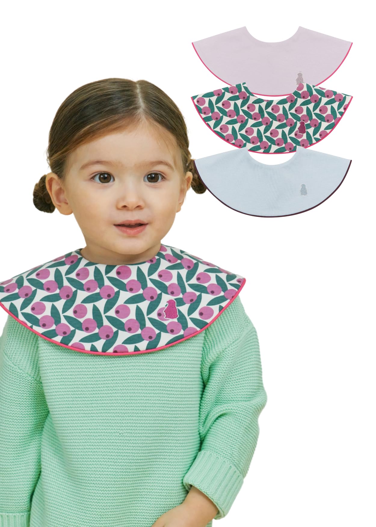Konny Baby Bibs 5-Pack, 360 ​​° Rotate, Soft and Absorbent Bandana Drooling for Boys Girls baby Essentials