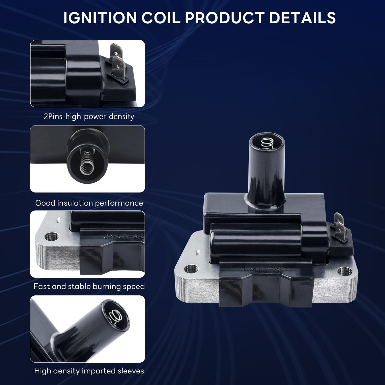 1 PCS Ignition Coil Pack UF731 and 4 PCS Iridium Spark Plugs Compatible with Nissan 2001-2004 Frontier, 1996-1999 Sentra l4 1.6L 2.4L Coil For 22433F4302