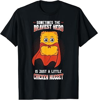 Chicken Nugget Fans Nuggies Lovers Nug Fast Food Eaters T-Shirt Small