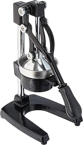 All Metal - Barra grande resistente para restaurante hogar prensa de cítricos naranja y limón manual de jugo color negro